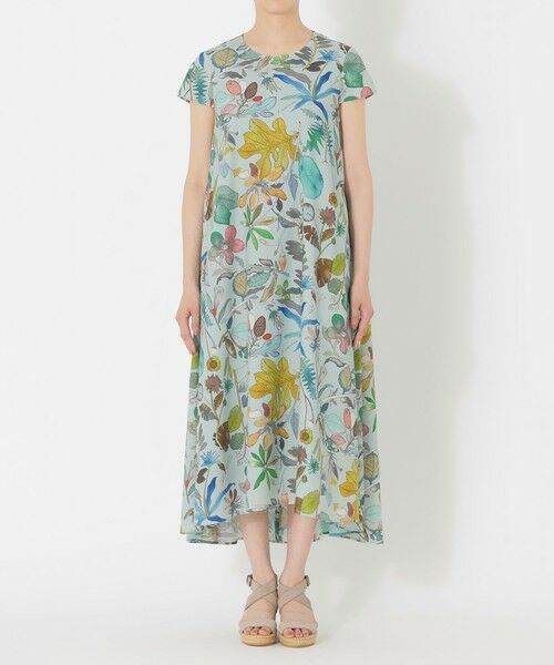 SANYO ESSENTIALS / サンヨーエッセンシャルズ ロング・マキシ丈ワンピース | ボタニカルプリントワンピース | 詳細4