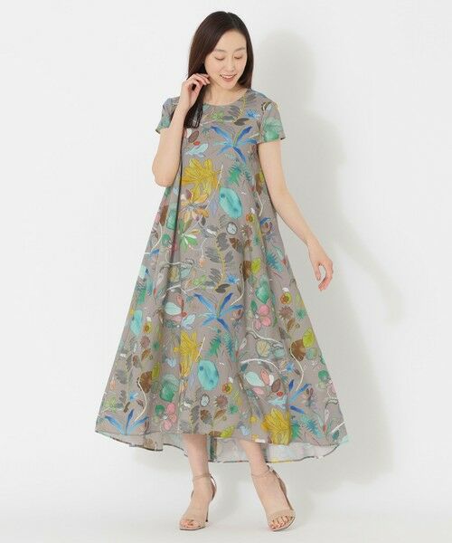 SANYO ESSENTIALS / サンヨーエッセンシャルズ ロング・マキシ丈ワンピース | ボタニカルプリントワンピース | 詳細1