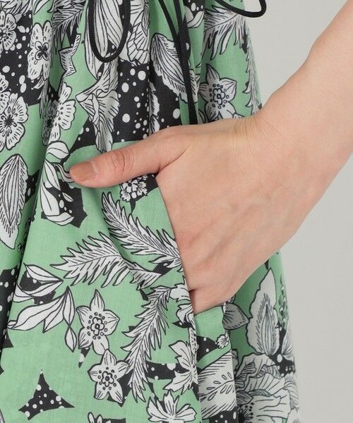 SANYO ESSENTIALS / サンヨーエッセンシャルズ ロング・マキシ丈ワンピース | ドットフラワープリントワンピース | 詳細8