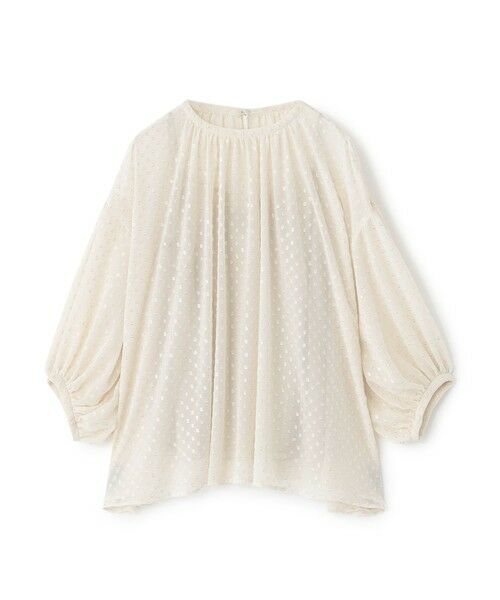 SANYO ESSENTIALS/サンヨーエッセンシャルズ ラメカットジャカードブラウス オフホワイト2 38