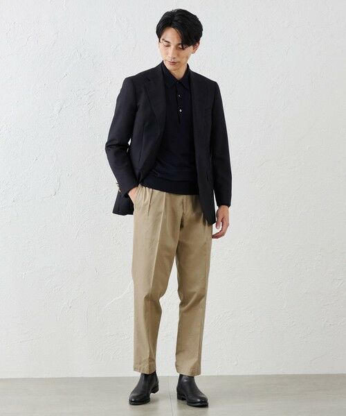 SANYO ESSENTIALS / サンヨーエッセンシャルズ ノーカラージャケット | モヘヤブレンドツイルブレザー | 詳細1