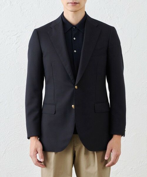 SANYO ESSENTIALS / サンヨーエッセンシャルズ ノーカラージャケット | モヘヤブレンドツイルブレザー | 詳細2