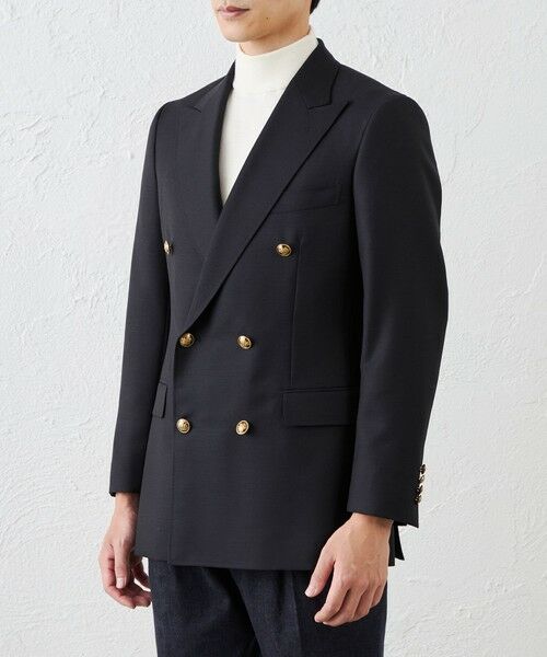 SANYO ESSENTIALS / サンヨーエッセンシャルズ ノーカラージャケット | モヘヤブレンドダブルブレザー | 詳細4