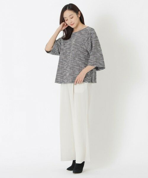 SANYO ESSENTIALS / サンヨーエッセンシャルズ シャツ・ブラウス | ツイードジャージープルオーバー | 詳細1