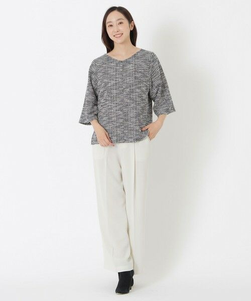 SANYO ESSENTIALS / サンヨーエッセンシャルズ シャツ・ブラウス | ツイードジャージープルオーバー | 詳細2