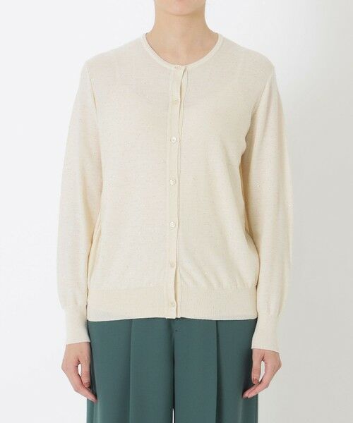 SANYO ESSENTIALS / サンヨーエッセンシャルズ ニット・セーター | ラメスパンコールカーディガン | 詳細3