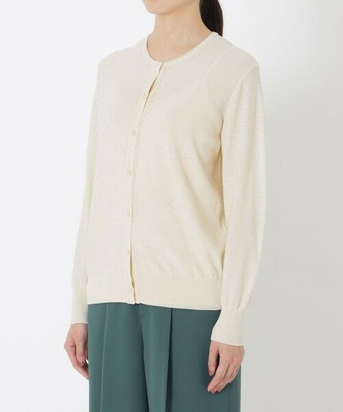 SANYO ESSENTIALS / サンヨーエッセンシャルズ ニット・セーター | ラメスパンコールカーディガン | 詳細4