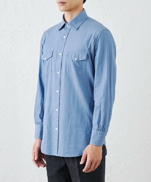 SANYO ESSENTIALS / サンヨーエッセンシャルズ シャツ・ブラウス | 2ポケットシャンブレーシャツ | 詳細3