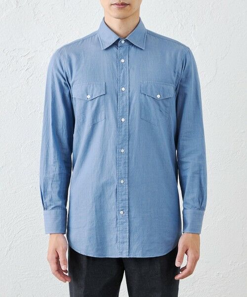 SANYO ESSENTIALS / サンヨーエッセンシャルズ シャツ・ブラウス | 2ポケットシャンブレーシャツ | 詳細2