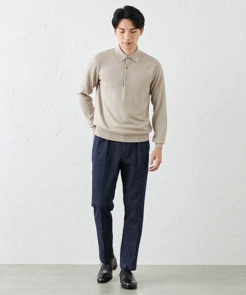 SANYO ESSENTIALS / サンヨーエッセンシャルズ ニット・セーター | 14Gメリノウールポロ | 詳細5