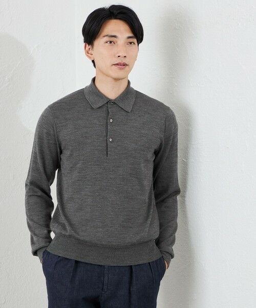 SANYO ESSENTIALS / サンヨーエッセンシャルズ ニット・セーター | 14Gメリノウールポロ | 詳細1
