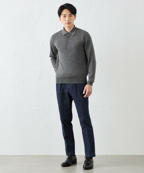 SANYO ESSENTIALS / サンヨーエッセンシャルズ ニット・セーター | 14Gメリノウールポロ | 詳細2