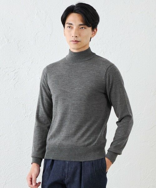 SANYO ESSENTIALS/サンヨーエッセンシャルズ 14Gメリノウールモックネック チャコールグレー1 50 SANYO ESSENTIALS/サンヨーエッセンシャルズ 14Gメリノウールモックネック チャコールグレー1 50