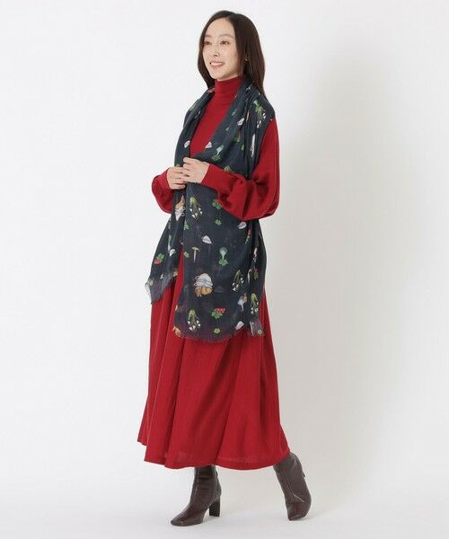 SANYO ESSENTIALS / サンヨーエッセンシャルズ マフラー・ショール・スヌード・ストール | 【AIKO FUKUDAコラボ】FIKAプリントストール | 詳細1