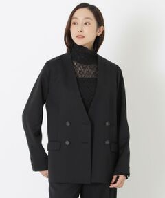 SANYO ESSENTIALS / サンヨーエッセンシャルズ ノーカラージャケット | ウールノーカラージャケット