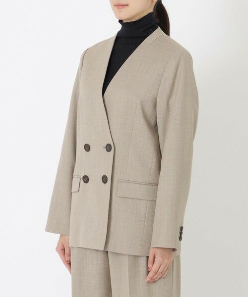 SANYO ESSENTIALS / サンヨーエッセンシャルズ ノーカラージャケット | ウールノーカラージャケット | 詳細4