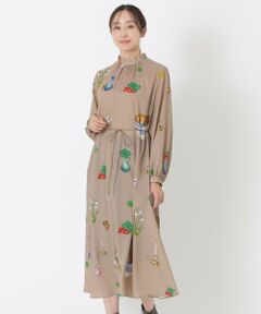 SANYO ESSENTIALS / サンヨーエッセンシャルズ ロング・マキシ丈ワンピース | 【AIKO FUKUDAコラボ】FIKAプリントワンピース