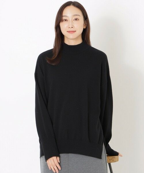 SANYO ESSENTIALS/サンヨーエッセンシャルズ モックネックプルオーバー ブラック1 38 SANYO ESSENTIALS/サンヨーエッセンシャルズ モックネックプルオーバー ブラック1 38