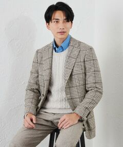 SANYO ESSENTIALS / サンヨーエッセンシャルズ ノーカラージャケット | 無染色ツイードジャケット