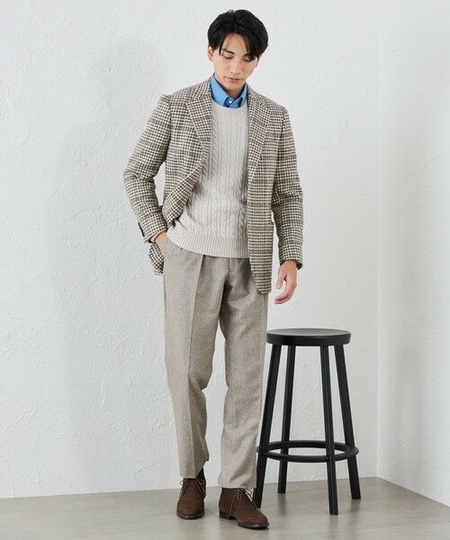 SANYO ESSENTIALS / サンヨーエッセンシャルズ ノーカラージャケット | 無染色ツイードジャケット | 詳細1