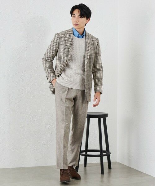 SANYO ESSENTIALS / サンヨーエッセンシャルズ ノーカラージャケット | 無染色ツイードジャケット | 詳細2