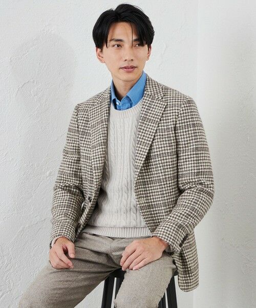 SANYO ESSENTIALS/サンヨーエッセンシャルズ 無染色ツイードジャケット チャコールグレー1 48