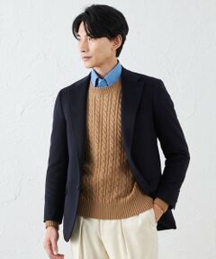 SANYO ESSENTIALS / サンヨーエッセンシャルズ ノーカラージャケット | ウールカシミヤジベリンジャケット