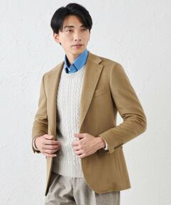 SANYO ESSENTIALS / サンヨーエッセンシャルズ ノーカラージャケット | ウールカシミヤジベリンジャケット