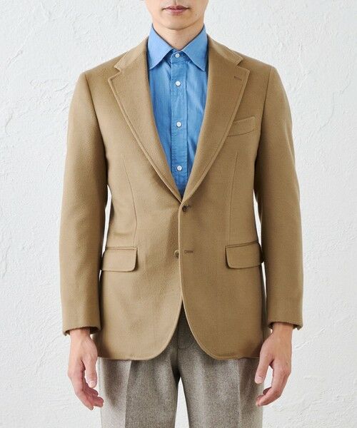 SANYO ESSENTIALS / サンヨーエッセンシャルズ ノーカラージャケット | ウールカシミヤジベリンジャケット | 詳細4