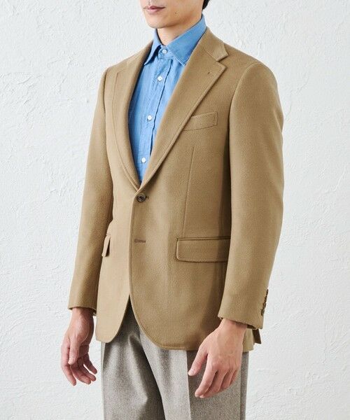 SANYO ESSENTIALS / サンヨーエッセンシャルズ ノーカラージャケット | ウールカシミヤジベリンジャケット | 詳細5