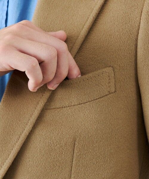 SANYO ESSENTIALS / サンヨーエッセンシャルズ ノーカラージャケット | ウールカシミヤジベリンジャケット | 詳細7