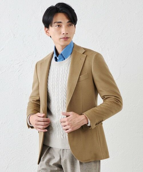 SANYO ESSENTIALS/サンヨーエッセンシャルズ ウールカシミヤジベリンジャケット ベージュ5 48