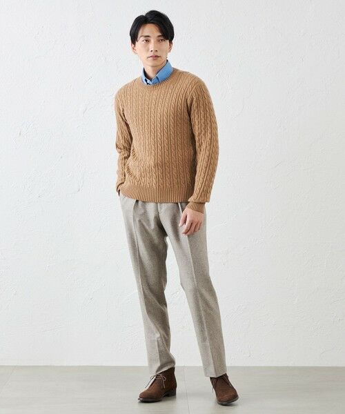 SANYO ESSENTIALS / サンヨーエッセンシャルズ ニット・セーター | カシミヤクルーネックケーブル | 詳細3