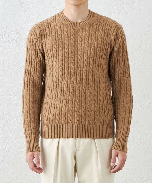 SANYO ESSENTIALS / サンヨーエッセンシャルズ ニット・セーター | カシミヤクルーネックケーブル | 詳細5