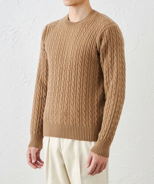 SANYO ESSENTIALS / サンヨーエッセンシャルズ ニット・セーター | カシミヤクルーネックケーブル | 詳細6
