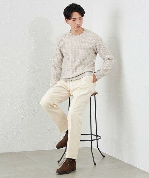 SANYO ESSENTIALS / サンヨーエッセンシャルズ ニット・セーター | カシミヤクルーネックケーブル | 詳細2
