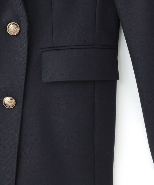 SANYO ESSENTIALS / サンヨーエッセンシャルズ ノーカラージャケット | ネイビーブレザー | 詳細4
