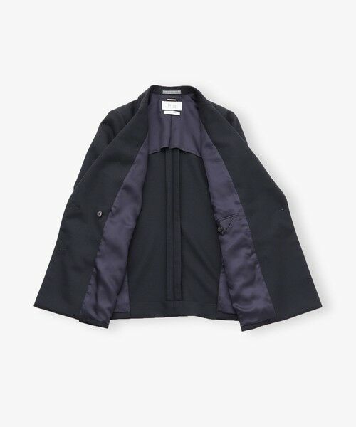 SANYO ESSENTIALS / サンヨーエッセンシャルズ ノーカラージャケット | ネイビーブレザー | 詳細7