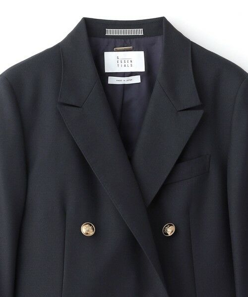 SANYO ESSENTIALS / サンヨーエッセンシャルズ ノーカラージャケット | ネイビーブレザー | 詳細2