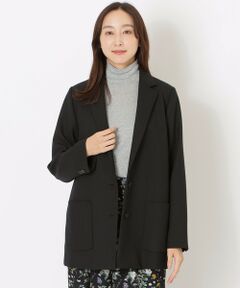 SANYO ESSENTIALS / サンヨーエッセンシャルズ ノーカラージャケット | ウールミックスダブルクロスジャコット