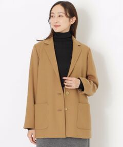 SANYO ESSENTIALS / サンヨーエッセンシャルズ ノーカラージャケット | ウールミックスダブルクロスジャコット