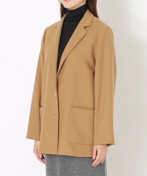 SANYO ESSENTIALS / サンヨーエッセンシャルズ ノーカラージャケット | ウールミックスダブルクロスジャコット | 詳細4