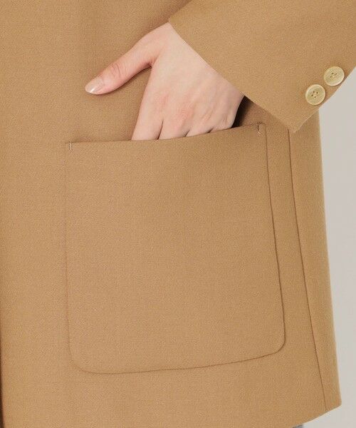 SANYO ESSENTIALS / サンヨーエッセンシャルズ ノーカラージャケット | ウールミックスダブルクロスジャコット | 詳細6