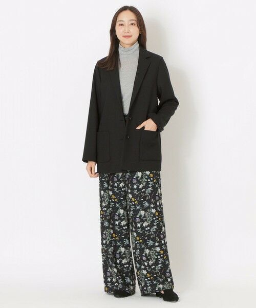 SANYO ESSENTIALS / サンヨーエッセンシャルズ ノーカラージャケット | ウールミックスダブルクロスジャコット | 詳細1