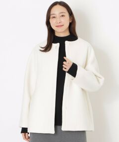 SANYO ESSENTIALS / サンヨーエッセンシャルズ ブルゾン | ウールノーカラーコート