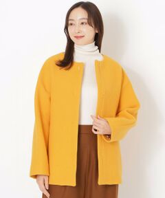 SANYO ESSENTIALS / サンヨーエッセンシャルズ ブルゾン | ウールノーカラーコート