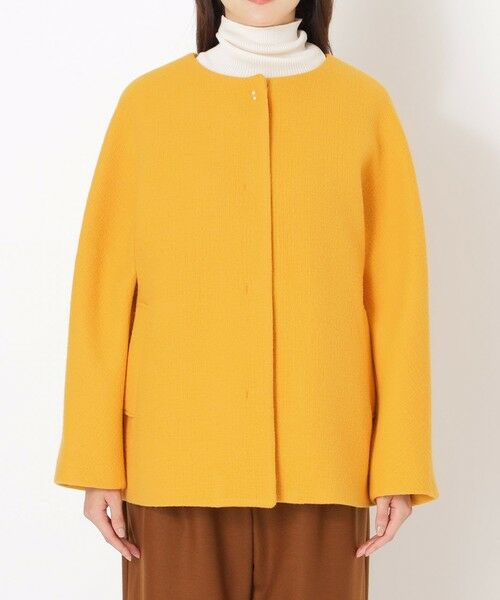 SANYO ESSENTIALS / サンヨーエッセンシャルズ ブルゾン | ウールノーカラーコート | 詳細5