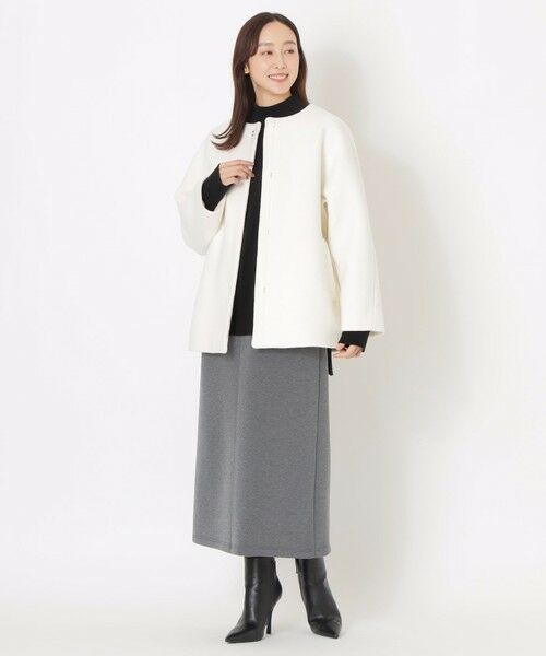 SANYO ESSENTIALS / サンヨーエッセンシャルズ ブルゾン | ウールノーカラーコート | 詳細1