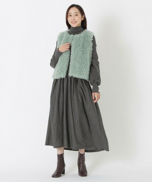 SANYO ESSENTIALS / サンヨーエッセンシャルズ ロング・マキシ丈ワンピース | ウールニットワンピース | 詳細3