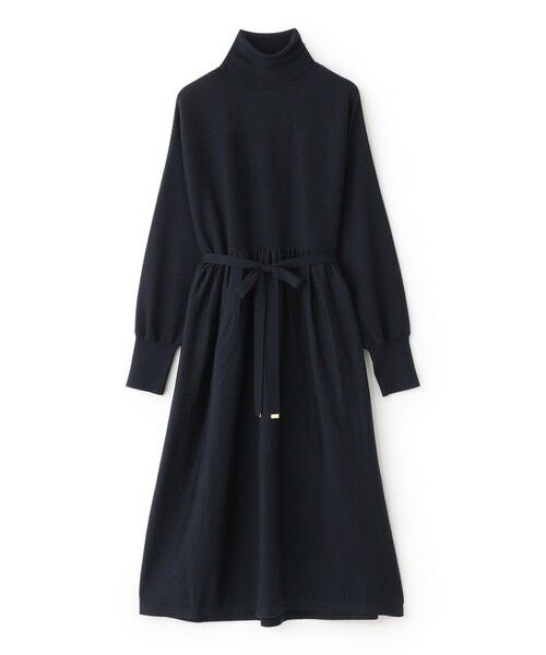SANYO ESSENTIALS / サンヨーエッセンシャルズ ロング・マキシ丈ワンピース | ウールニットワンピース（ネイビー3）